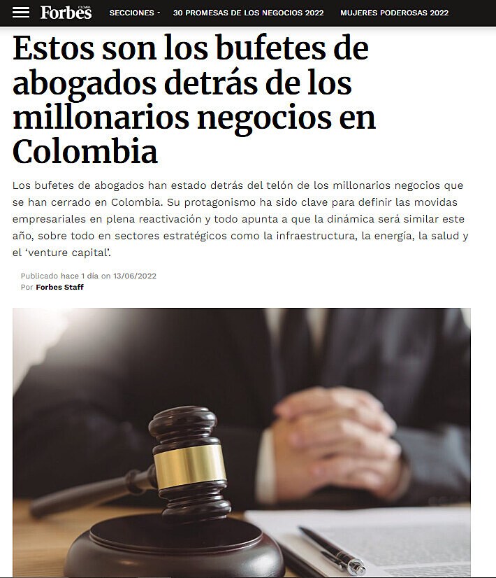 Estos son los bufetes de abogados detrs de los millonarios negocios en Colombia